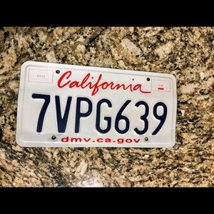 California License Plate - Authentic & Retro!